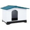 vidaXL Dog House Blue 35.6″x26.8″x26″ Polypropylene